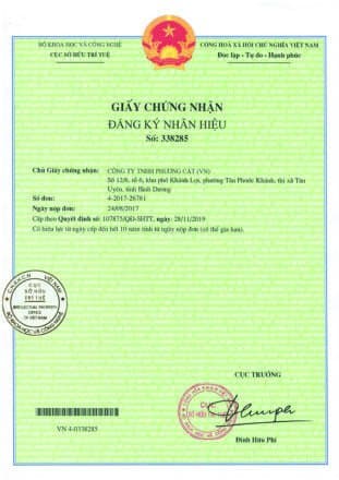 Giấy chứng nhận đăng ký nhãn hiệu