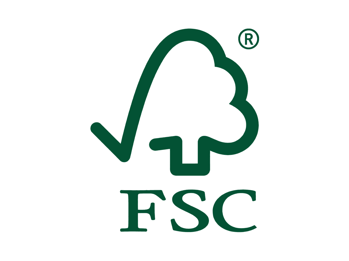 Green FSC logo on a transparent background