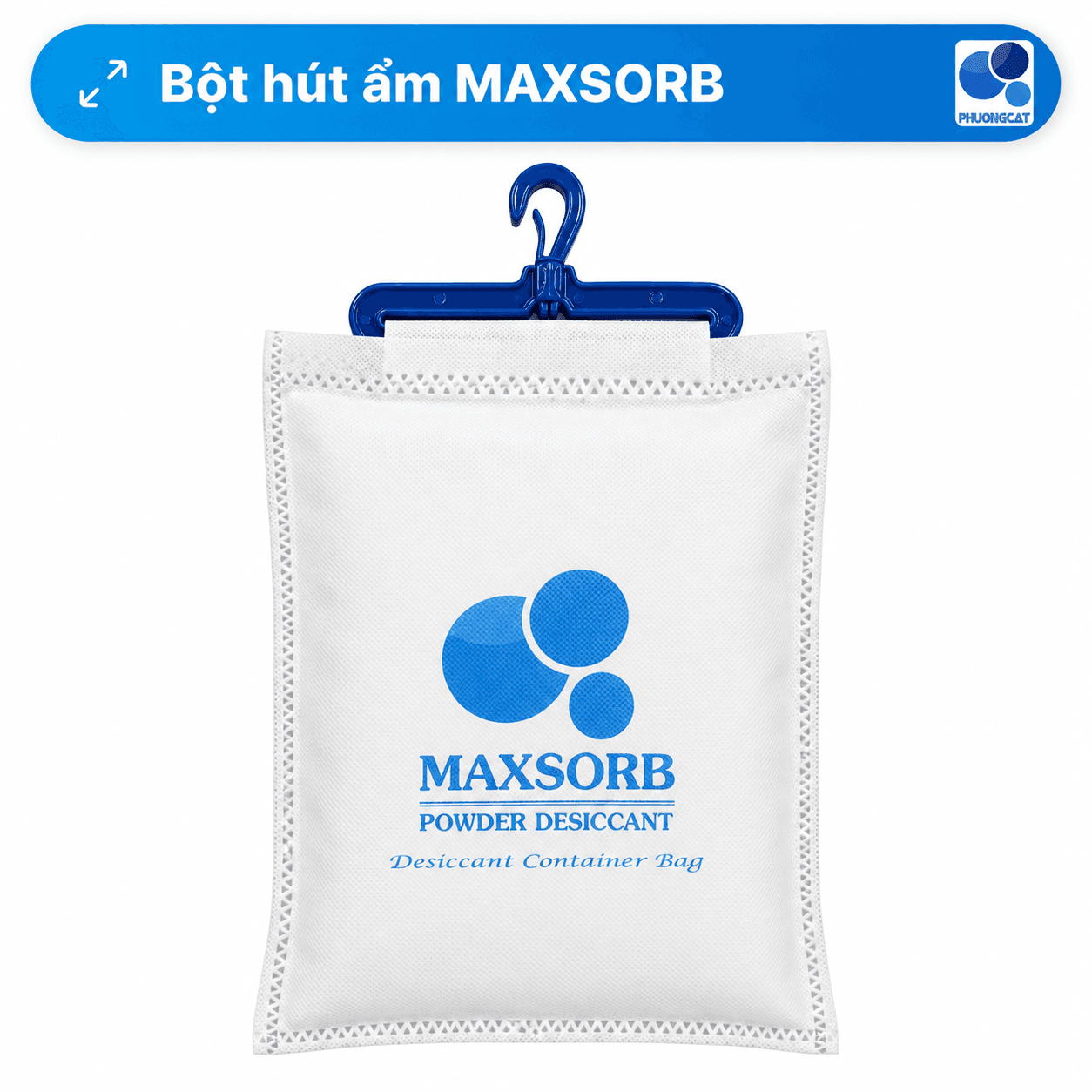 Túi hút ẩm MAXSORB có móc treo dùng trong container
