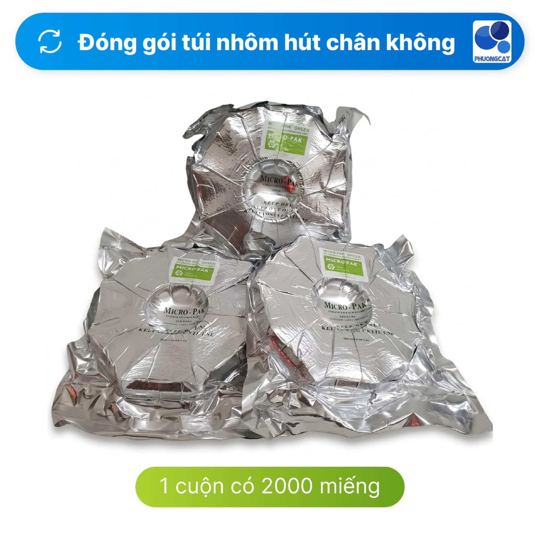 Các cuộn tem chống mốc Micro-Pak đóng trong túi nhôm