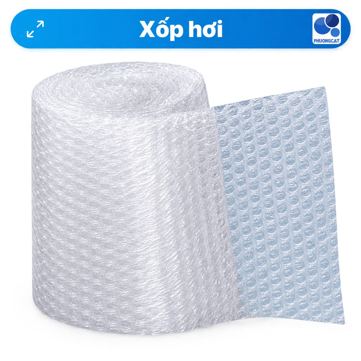 Cuộn xốp hơi bảo vệ hàng hóa trong khung sản phẩm Phuong Cat