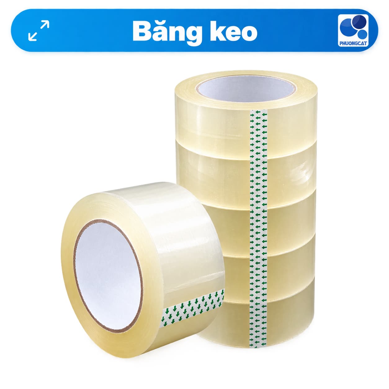 Băng keo đóng gói trong khung sản phẩm Phuong Cat