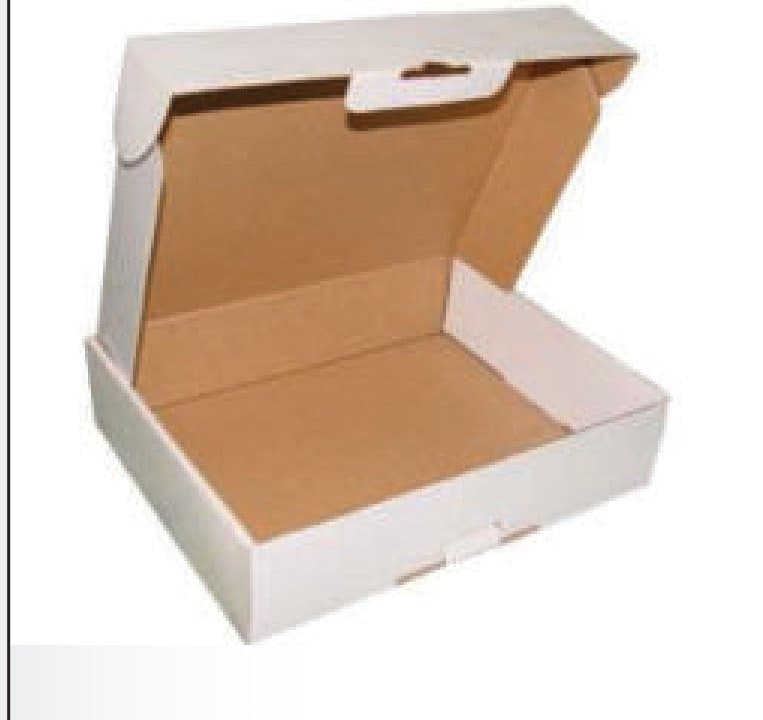 Hộp carton bế khuôn màu trắng dạng nắp gập